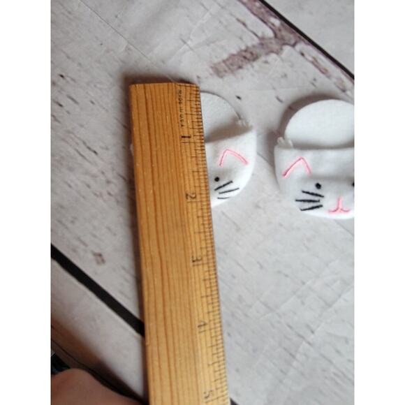 White Kitty Cat Doll Slippers - Picture 7 of 8